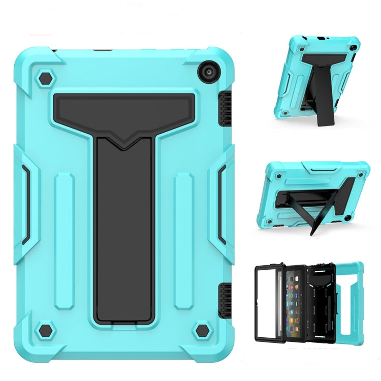 T-shaped Bracket Contrast Color Shockproof PC + Silicone Tablet Protective Case, For Amazon Kindle Fire HD 8 2020/Fire 8 Plus