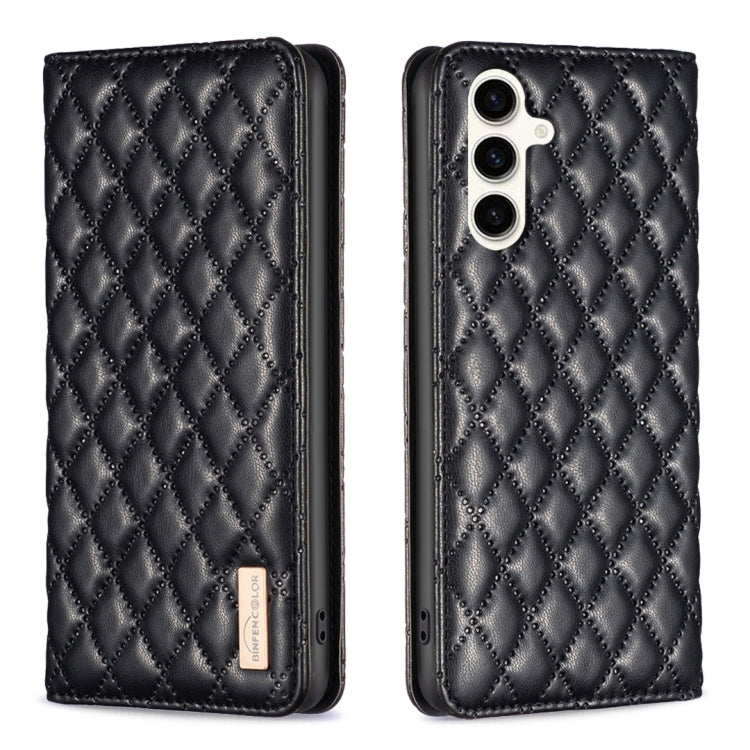 Diamond Lattice Magnetic Leather Flip Phone Case, For Galaxy S26 FE 5G, For Samsung Galaxy S25 5G, For Samsung Galaxy S25+ 5G, For Samsung Galaxy S25 Ultra 5G, For Samsung Galaxy S24 FE 5G