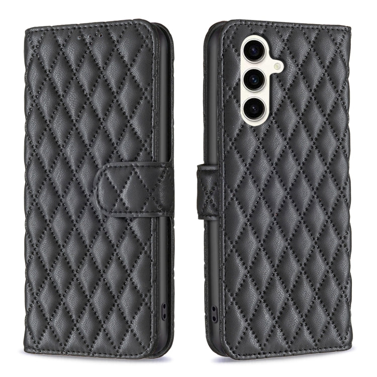 Diamond Lattice Wallet Flip Leather Phone Case, For Samsung Galaxy S24 FE 5G