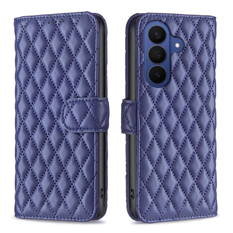 Diamond Lattice Wallet Flip Leather Phone Case, For Galaxy S26 FE 5G, For Samsung Galaxy S26+ 5G, For Samsung Galaxy S26 Ultra 5G, For Samsung Galaxy S26 5G, For Samsung Galaxy S25 5G, For Samsung Galaxy S25+ 5G, For Samsung Galaxy S25 Ultra 5G