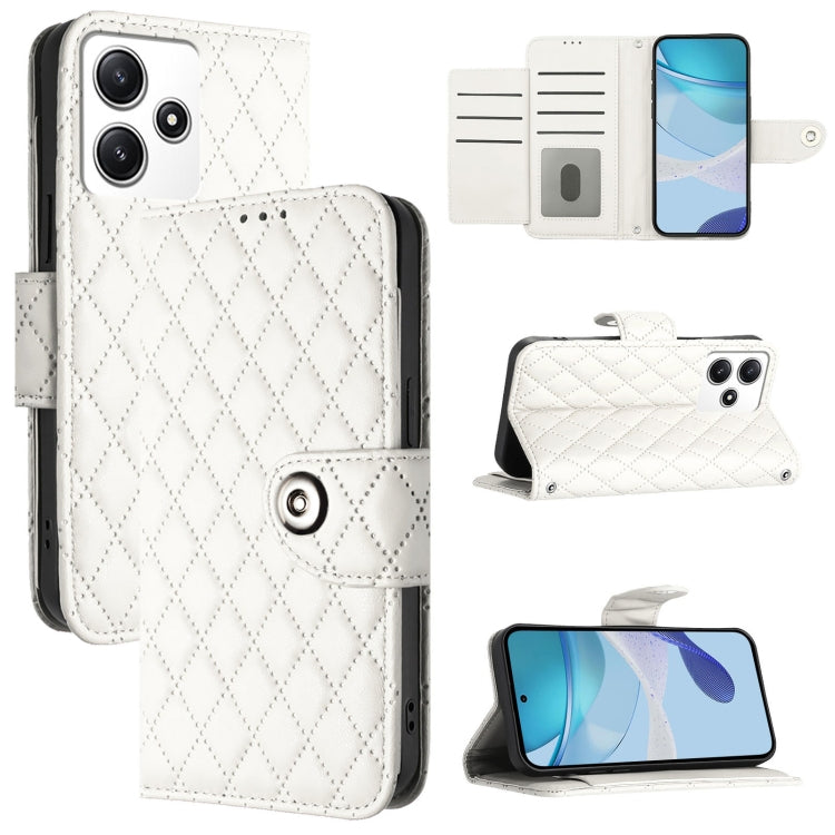 Rhombic Texture Flip Leather Phone Case with Lanyard, For Redmi 12 4G Global / India, For Redmi 12 5G Global / India, For Redmi Note 12R, For Redmi Note 11T Pro+ / 12T Pro, For Redmi K50i, For Redmi A1+ / A2+, For Redmi A1 / A2