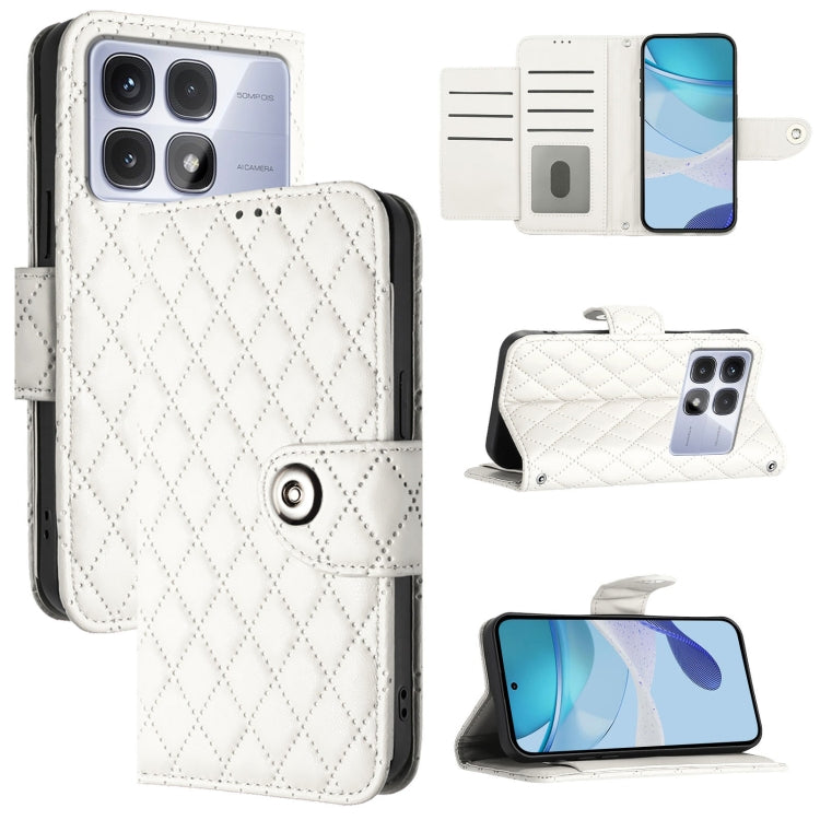 Rhombic Texture Flip Leather Phone Case with Lanyard, For Redmi K70 Ultra 5G Global, For Redmi 13 4G / Note 13R, For Redmi A3, For Redmi Note 13 Pro 4G Global, For Redmi Note 13 4G Global, For Redmi Note 13 Pro 5G Global, For Redmi Note 13 5G Global
