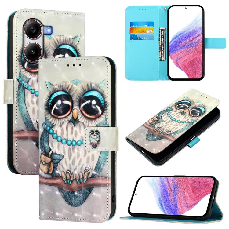3D Painting Horizontal Flip Leather Phone Case, For Xiaomi 15T Pro, For Xiaomi 15T, For Xiaomi Civi 5 Pro, For Xiaomi 15S Pro, For Xiaomi Poco X7 5G, For Xiaomi Poco X7 Pro 5G