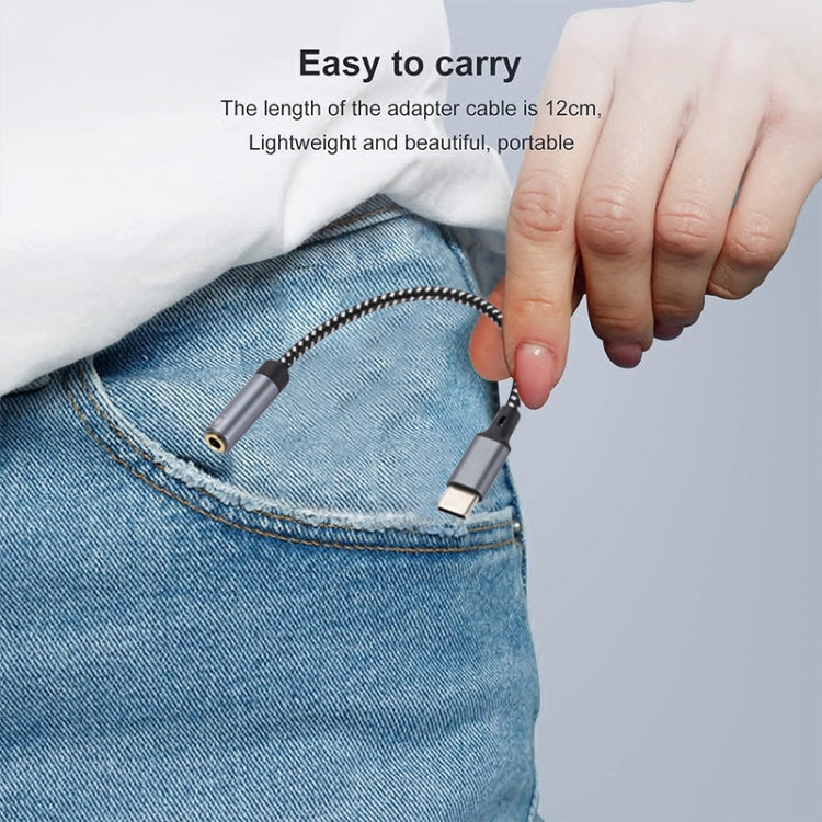 13cm AUX 3.5mm Female to Type-C Cable Audio Cable, 3.5mm Female to Type-C Audio Cable