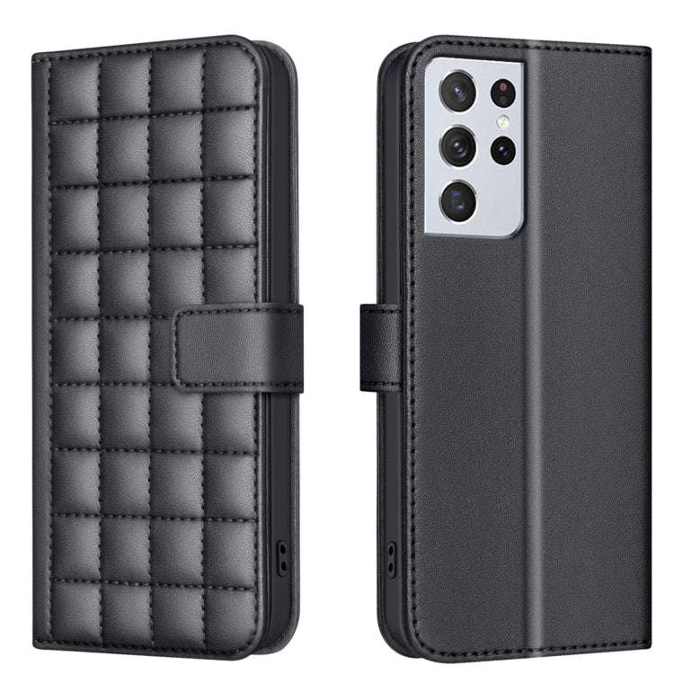 Square Texture Leather Phone Case, For Samsung Galaxy S22 Ultra 5G, For Samsung Galaxy S22+ 5G, For Samsung Galaxy S22 5G, For Samsung Galaxy S21 FE 5G, For Samsung Galaxy S21 5G, For Samsung Galaxy S21+ 5G, For Samsung Galaxy S21 Ultra 5G