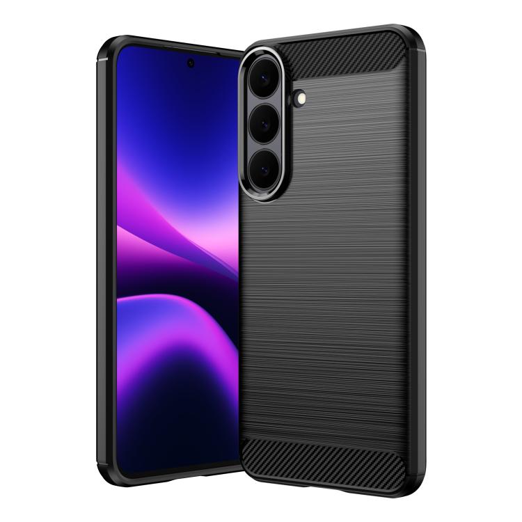 Carbon Fiber Brushed Texture TPU Phone Case, For Galaxy S26 FE 5G, For Samsung Galaxy S26+ 5G, For Samsung Galaxy S26 Edge 5G, For Samsung Galaxy S26 Ultra 5G, For Samsung Galaxy S26 5G, For Samsung Galaxy S25 FE 5G, For Samsung Galaxy S25 Edge 5G