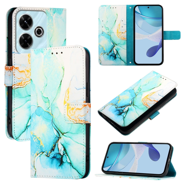 PT003 Marble Pattern Flip Leather Phone Case, For Redmi Note 14 4G 163.25mm, For Redmi K70 Ultra 5G Global, For Redmi 13 4G