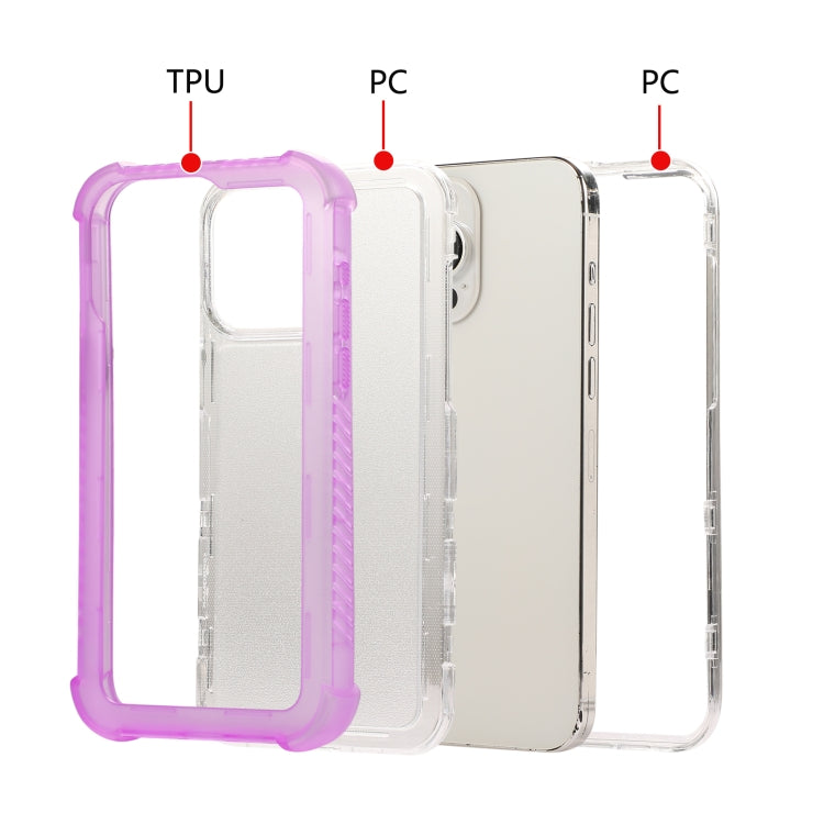 Transparent Matte TPU Hybrid PC 3-in-1 Phone Case, For iPhone 16 Pro Max, For iPhone 16 Pro, For iPhone 16 Plus, For iPhone 16, For iPhone 15 Pro Max, For iPhone 15 Pro, For iPhone 15 Plus, For iPhone 15