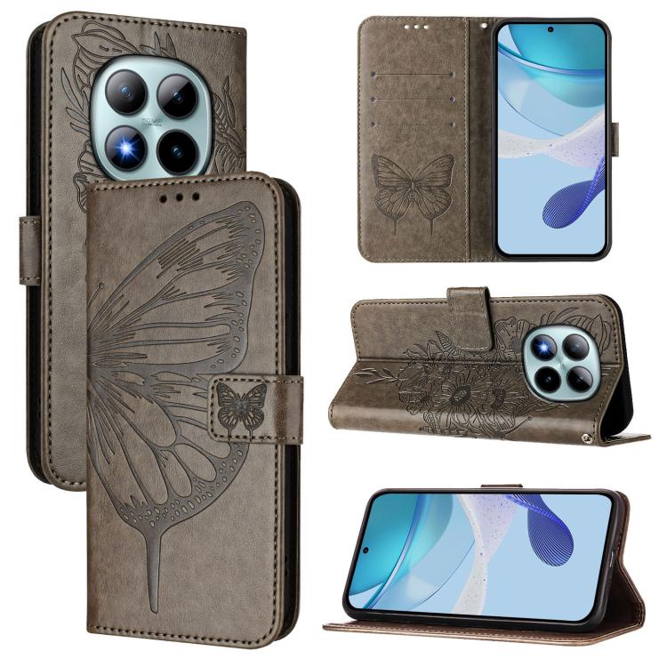 Embossed Butterfly Leather Phone Case, For Redmi K90 Max 5G, For Redmi A7 Pro 5G 171mm / Poco C81, For Redmi 15a 5G Global, For Redmi A5 4G 171.7mm / Poco C71 4G, For Redmi Turbo 5 5G Global / Poco X8 Pro, For Redmi Note 15 Pro+ 5G Global 163.3mm