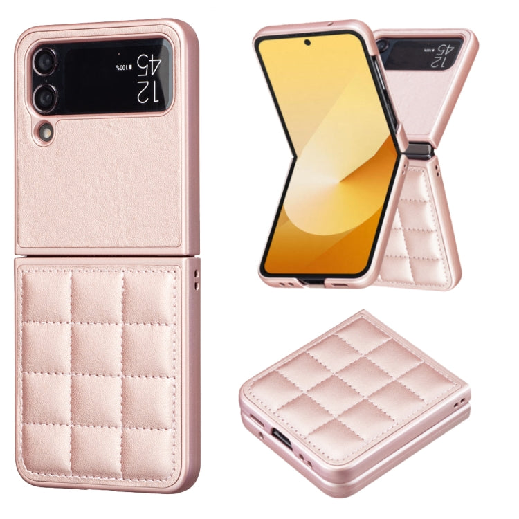 Square-shaped Leather Back Cover Phone Case, For Samsung Galaxy Z Flip6 / Flip7 FE, For Samsung Galaxy Z Flip5, For Samsung Galaxy Z Flip4, For Samsung Galaxy Z Flip3