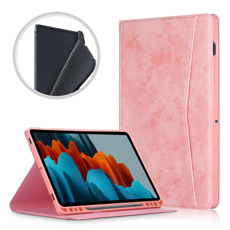 TPU Front Support Horizontal Flip Leather Case with Holder & Pen Slot & Sleep / Wake-up Functio, For Samsung Galaxy Tab S8 / Galaxy Tab S7 T870/T875, For Samsung Galaxy Tab S8+ / Tab S8 Plus / Tab S7 FE / Tab S7+ T970/T976B