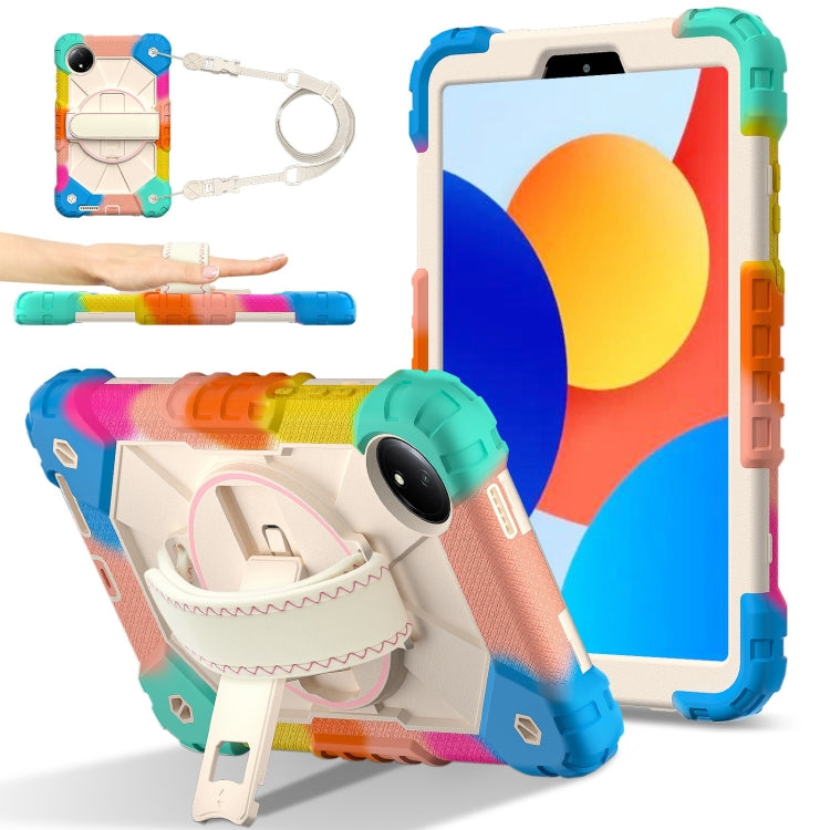 Contrast Color Robot Silicone Hybrid PC Tablet Case, For Xiaomi Poco Pad 12.1, For Xiaomi Redmi Pad SE 8.7