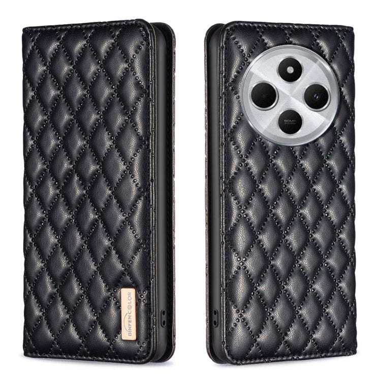 Diamond Lattice Magnetic Leather Flip Phone Case, For Redmi 14C 4G