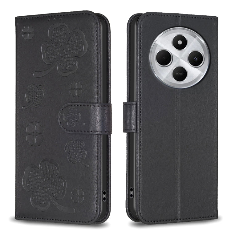 Four-leaf Embossed Leather Phone Case, For Redmi Note 14 Pro 5G / Note 14 Pro+ 5G, For Redmi 14C 4G