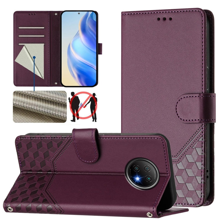 Honeycomb Embossing RFID Leather Phone Case, For Redmi Note 10 Pro 4G / Note 10 Pro Max, For Redmi 9T Global, For Redmi Note 9T Global