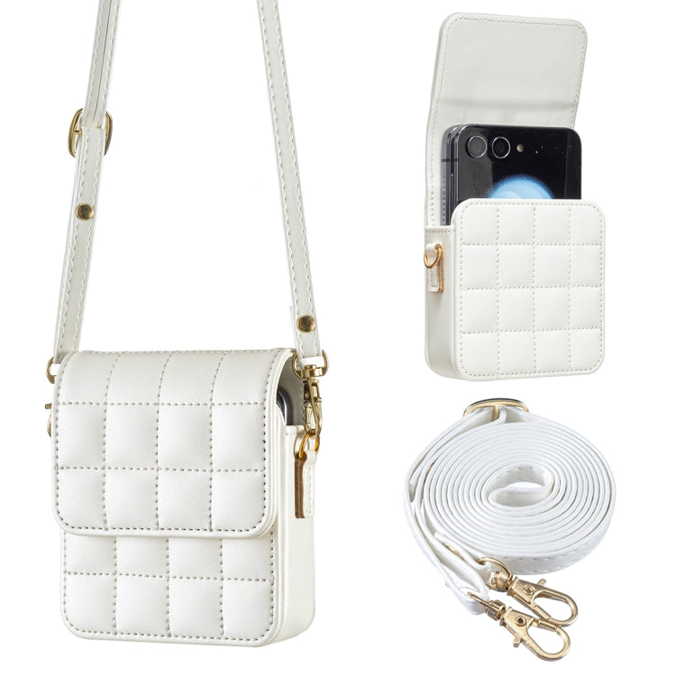 BFB04 Plaid Crossbody Fold Phone Bag, For Samsung Galaxy Z Flip6