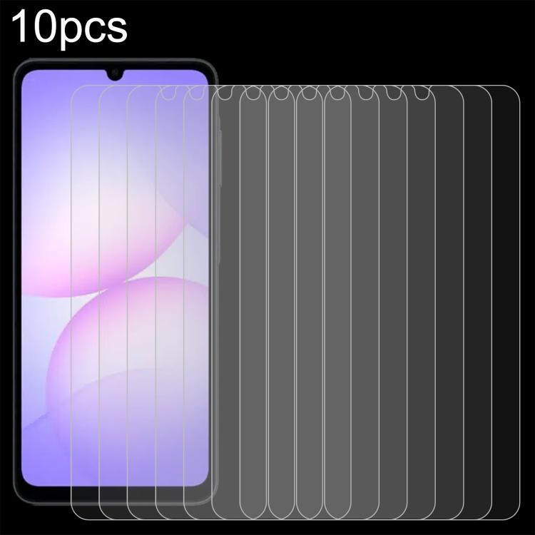 10pcs 0.26mm 9H 2.5D Tempered Glass Film, For Galaxy A08 4G, For Galaxy A08 5G, For Galaxy A18 4G, For Galaxy A18 5G, For Galaxy M47 5G, For Galaxy Buddy5 5G, For Galaxy F07e 4G, For Samsung Galaxy M17e 5G, For Samsung Galaxy F07 4G