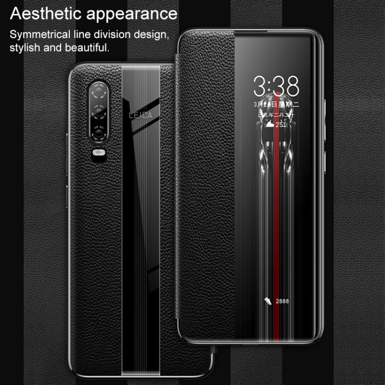 Genuine Leather Smart Flip Protective Case, For Huawei P30 Pro, For Huawei P30, For Huawei P20 Pro, For Huawei P20