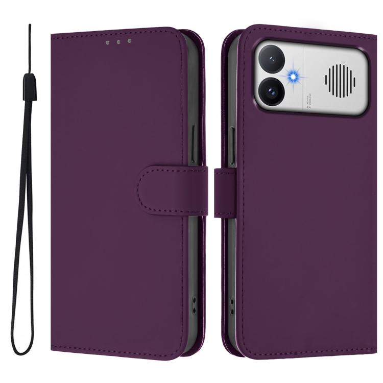 Skin Feel Solid Color Leather Phone Case with Lanyard, For Redmi A5 4G 171.8mm/A7 4G 171.8mm, For Redmi K90 Max 5G