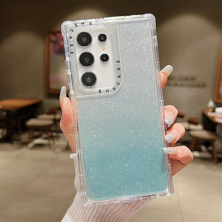 TPU + PC + Glitter Paper Full Coverage Phone Case, For Samsung Galaxy S24 Ultra 5G