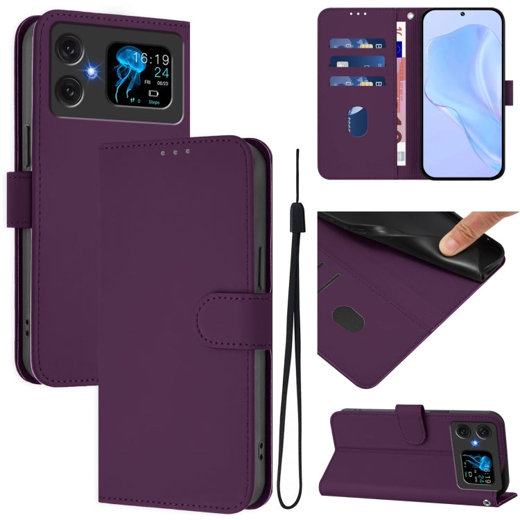 Skin Feel Solid Color Leather Phone Case with Lanyard, For Cubot A30, For Cubot A20