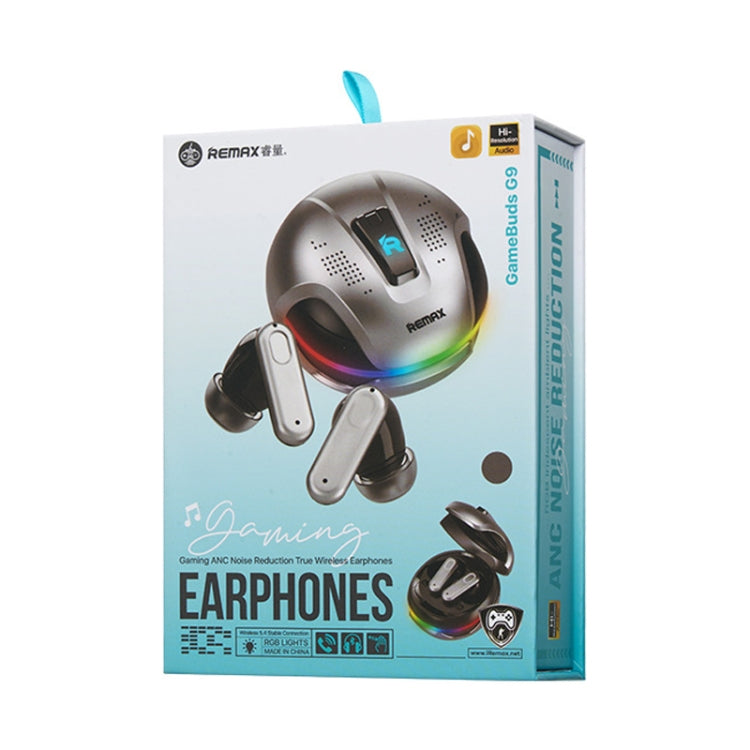 REMAX GameBuds G9 ANC Noise Reduction Gaming Wireless Bluetooth Earphones, Gamebuds G9 Black, Gamebuds G9 Silver