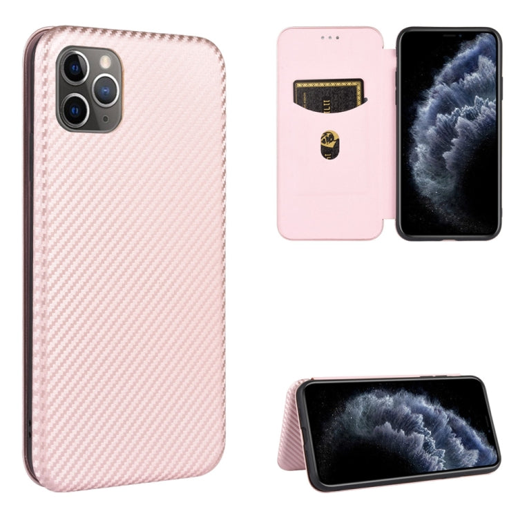 Carbon Fiber Texture Magnetic Horizontal Flip TPU + PC + PU Leather Case with Card Slot, For iPhone 11 Pro, For iPhone 6 / 6s, For iPhone 6 Plus / 6s Plus, For iPhone 11 Pro Max, For iPhone 11, For iPhone 12 mini, For iPhone 12 / 12 Pro