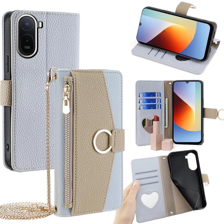 Crossbody Litchi Texture Leather Phone Case, For Redmi A7 Pro 171mm / Poco C85x 5G, For Redmi Turbo 5 Max 5G / Poco X8 Pro Max 5G, For Redmi Turbo 5 5G / Poco X8 Pro 5G, For Redmi K90 Pro Max / Poco F8 Ultra, For Redmi K90 / Poco F8 Pro