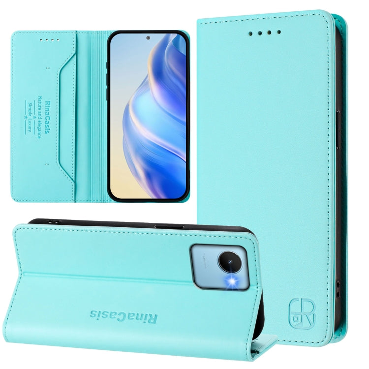 RC01 Dual-Folded Magnetic Suction RFID Leather Phone Case, For Realme C30 4G / Narzo 50i Prime / C30s, For Realme GT Neo 3T, For Realme 9 Pro+ 5G / 9 4G Global, For Realme GT Neo 3, For Realme 8 5G / 9 5G Indian / V13 5G