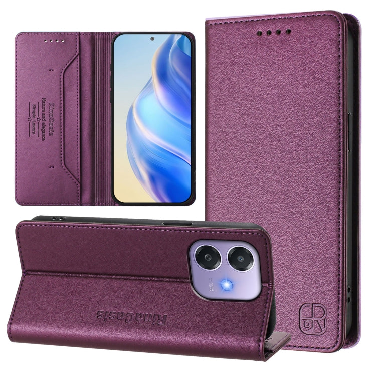 RC01 Dual-Folded Magnetic Suction RFID Leather Phone Case, For OPPO Reno14 Pro 5G Global, For OPPO Reno14 5G Global, For OPPO A5 Pro 5G Global, For OPPO A5 Pro China, For OPPO Find X8, For OPPO A3x 5G / 4G / A3 5G / 4G