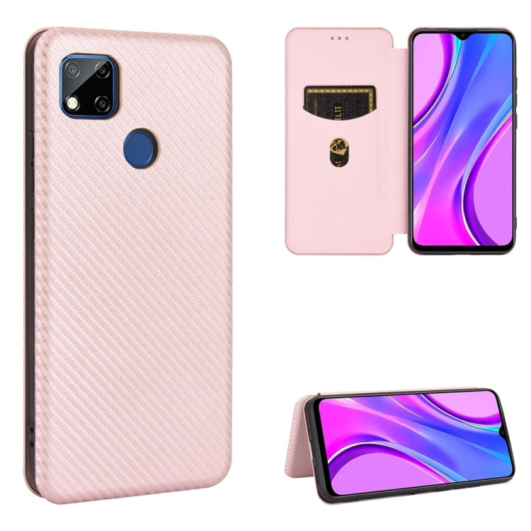 Carbon Fiber Texture Magnetic Horizontal Flip TPU + PC + PU Leather Case with Card Slot, For Xiaomi Redmi 9C, For Xiaomi Redmi 8A, For Xiaomi Redmi 8, For Xiaomi Redmi 9, For Xiaomi Redmi 9A, For Xiaomi Redmi 10X 5G, For Xiaomi Redmi K30 Pro