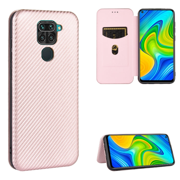 Carbon Fiber Texture Magnetic Horizontal Flip TPU + PC + PU Leather Case with Card Slot, For Xiaomi Redmi Note 9, For Xiaomi Redmi Note 9S, For Xiaomi Redmi Note 8T, For Xiaomi Redmi Note 8, For Xiaomi Mi 10 Lite, For Xiaomi Mi 10 Ultra