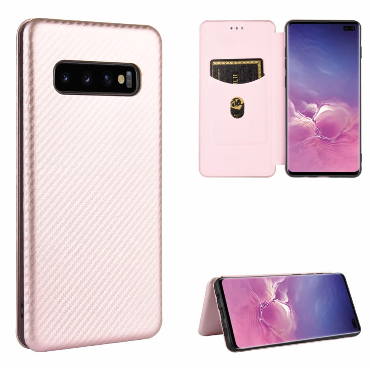 Carbon Fiber Texture Magnetic Horizontal Flip TPU + PC + PU Leather Case with Rope & Card Slot, For Samsung Galaxy S10 Plus, For Samsung Galaxy S10, For Samsung Galaxy S20, For Samsung Galaxy S20 Plus, For Samsung Galaxy XCover Pro