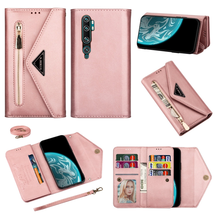 Skin Feel Zipper Horizontal Flip Leather Case with Holder & Card Slots & Photo Frame & Lanyard & Long Rope, For Xiaomi Mi CC9, For Xiaomi Mi CC9 Pro