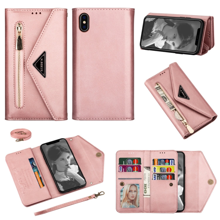Skin Feel Zipper Horizontal Flip Leather Case with Holder & Card Slots & Photo Frame & Lanyard & Long Rope, For iPhone 6, For iPhone 6 Plus, For iPhone 7 / 8 / SE (2020), For iPhone 7 Plus / 8 Plus, For iPhone 11, For iPhone 11 Pro, For iPhone 11 Pro M...