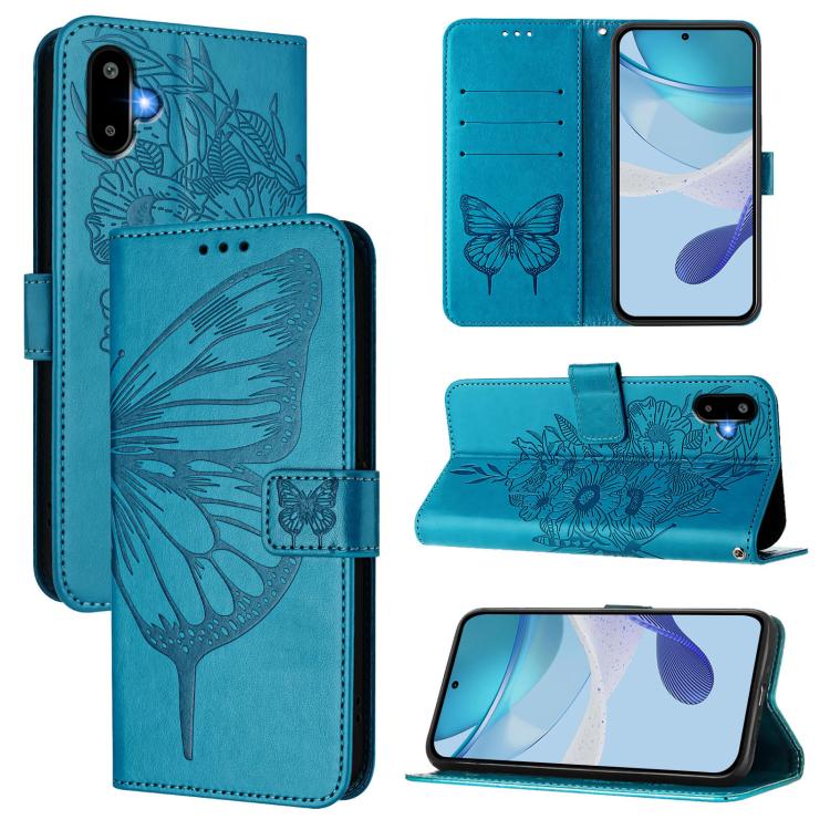 Embossed Butterfly Leather Phone Case, For Samsung Galaxy F16 5G Global, For Samsung Galaxy F06 5G / M06 5G