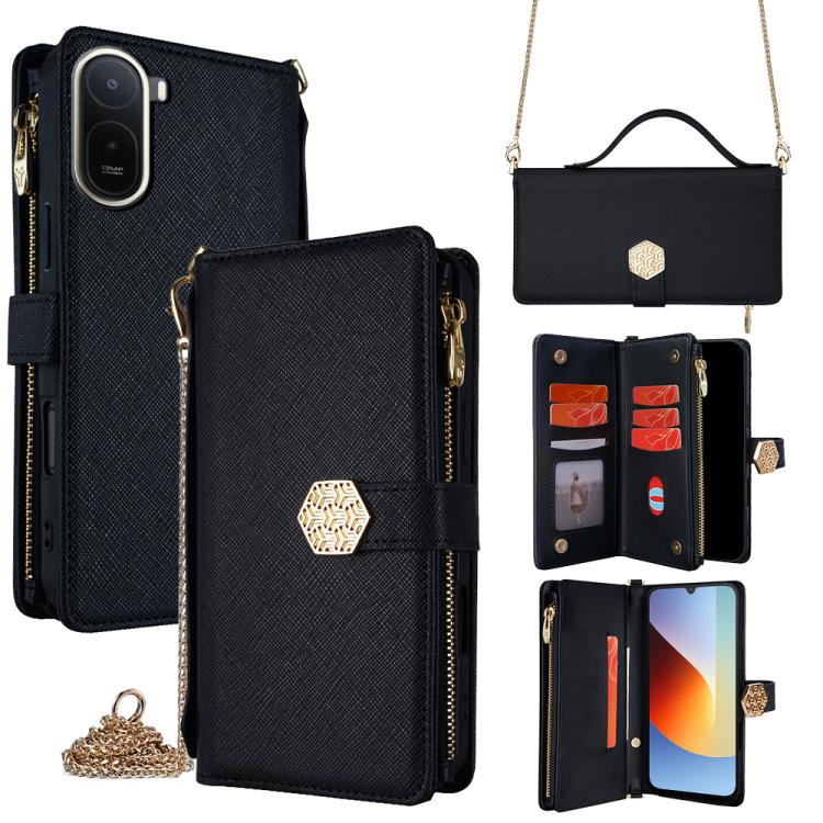 Crossbody Handle Cross Texture Leather Phone Case, For Redmi A7 Pro 171mm / Poco C85x 5G, For Redmi Turbo 5 Max 5G / Poco X8 Pro Max 5G, For Redmi Turbo 5 5G / Poco X8 Pro 5G, For Redmi K90 Pro Max 5G / Poco F8 Ultra