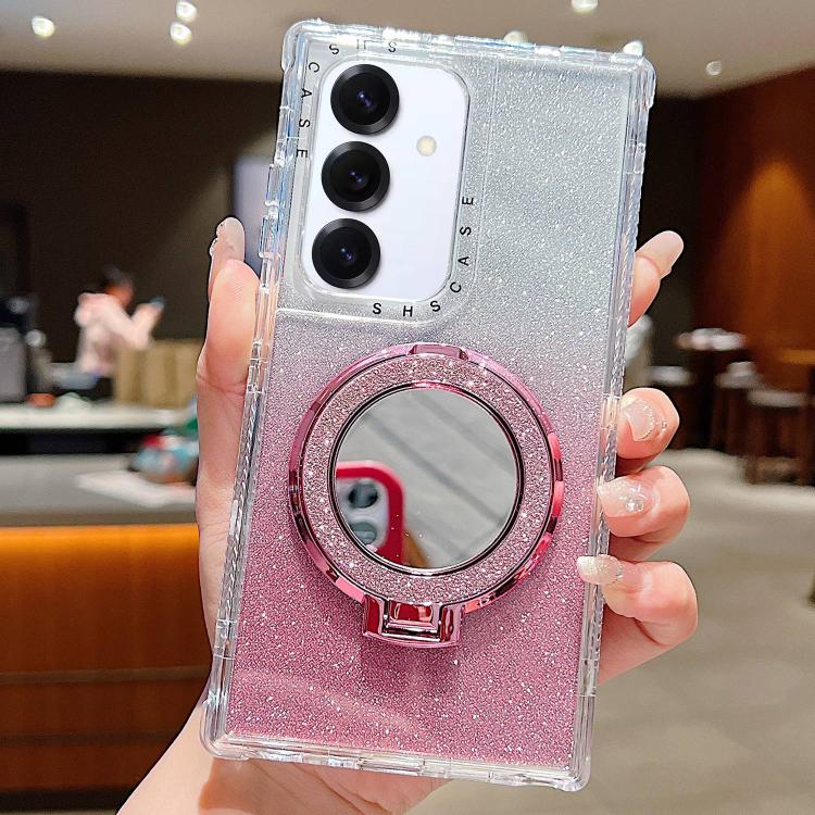 Mirror Holder Glitterr MagSafe Phone Case, For Samsung Galaxy S24 / S25, For Samsung Galaxy S24+ / S25+, For Samsung Galaxy S24 Ultra / S25 Ultra, For Samsung Galaxy S23 FE, For Samsung Galaxy S23 Ultra, For Samsung Galaxy S23+, For Samsung Galaxy S23