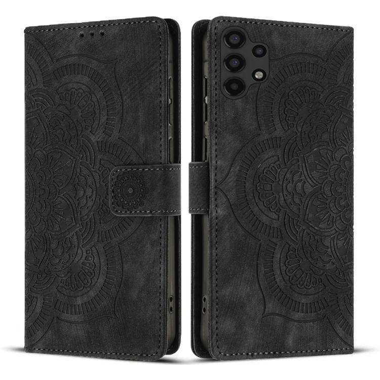 Mandala Embossed Retro Frosted Leather Phone Case, For Samsung Galaxy A54 5G, For Samsung Galaxy A13, For Samsung Galaxy A33 5G, For Samsung Galaxy A53 5G, For Samsung Galaxy A32 5G