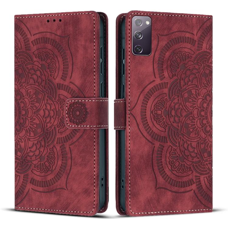 Mandala Embossed Retro Frosted Leather Phone Case, For Samsung Galaxy S20 FE, For Samsung Galaxy S22 Ultra 5G, For Samsung Galaxy S22+ 5G, For Samsung Galaxy S22 5G, For Samsung Galaxy S21 FE 5G, For Samsung Galaxy S21 5G, For Samsung Galaxy S21+ 5G