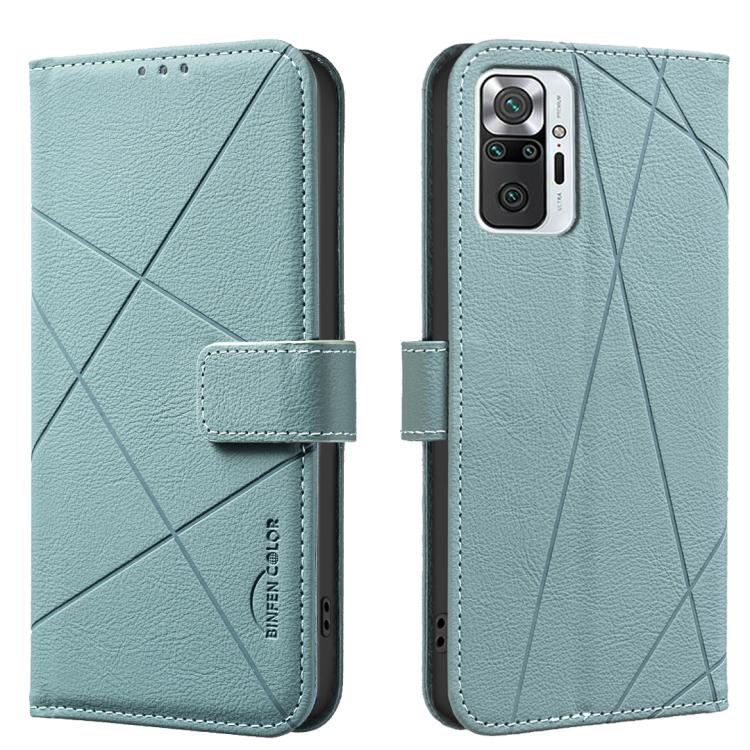 Geometric Pattern RFID Leather Phone Case, For Redmi Note 11 Pro / 11 Pro 5G Global, For Redmi 10 2022 / Note 11 4G, For Redmi Note 10 5G / 10T 5G, For Redmi Note 10 4G / Note 10S, For Redmi Note 10 Pro Max / Note 10 Pro