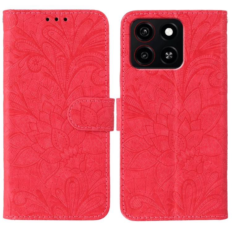 Lace Flower Embossing Flip Leather Phone Case, For ZTE Blade A35