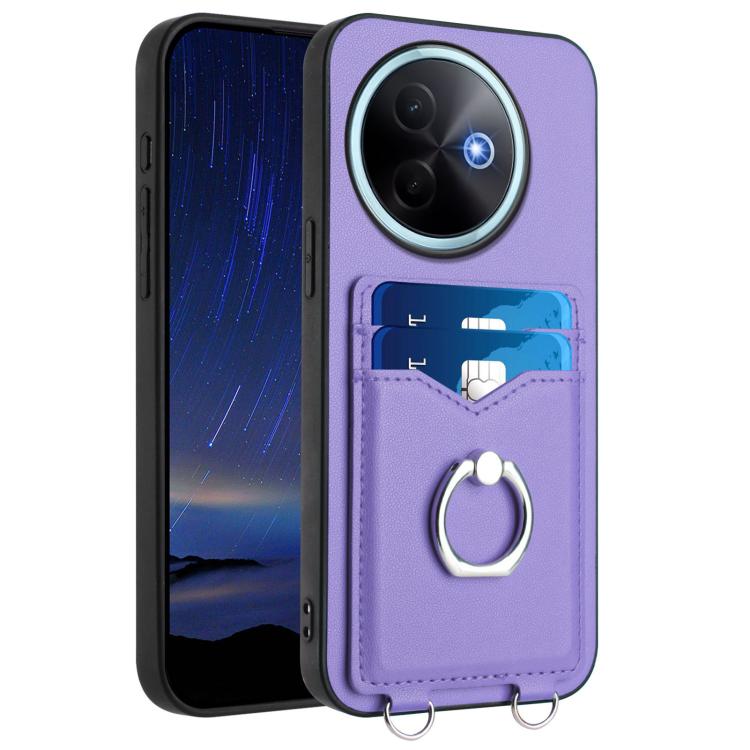 R20 Ring Card Holder Phone Case, For vivo X200s, For vivo Y29 4G / T4x / Y300t, For vivo V50 / V50e, For vivo X200 Ultra, For vivo V50 Lite 4G, For vivo Y39 5G / Y300i