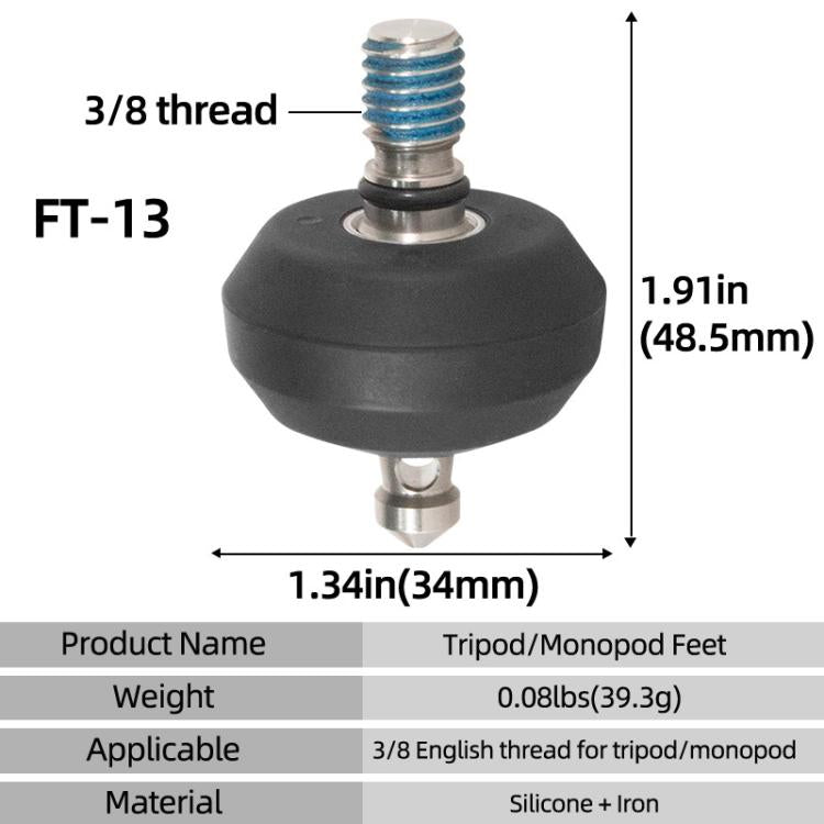 BEXIN FT-13 3/8 Screw Rubber Feet Pads Tripod Anti-Slip Foot Pad, FT-13