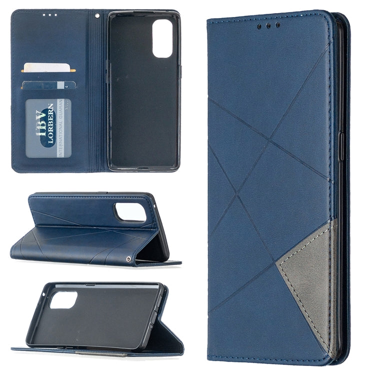 Rhombus Texture Horizontal Flip Magnetic Leather Case with Holder & Card Slots, For OPPO Realme C11, For OPPO Realme 6, For OPPO Realme 6 Pro, For OPPO Reno3 Pro, For OPPO Reno4 Pro 5G