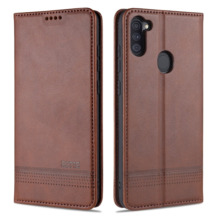 AZNS Magnetic Calf Texture Horizontal Flip Leather Case with Card Slots & Holder & Wallet, For Samsung Galaxy A11, For Samsung Galaxy A21s, For Samsung Galaxy A31, For Samsung Galaxy A41, For Samsung Galaxy A51, For Samsung Galaxy A71
