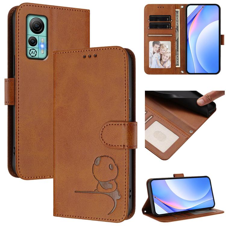 Litter Panda Embossing RFID Leather Phone Case with Lanyard, For Ulefone Note 21, For Ulefone Note 18 Ultra / 18 Pro, For Ulefone Note 20 Pro, For Ulefone Note 19, For Ulefone Note 17 Pro, For Ulefone Note 16 Pro, For Ulefone Note 14