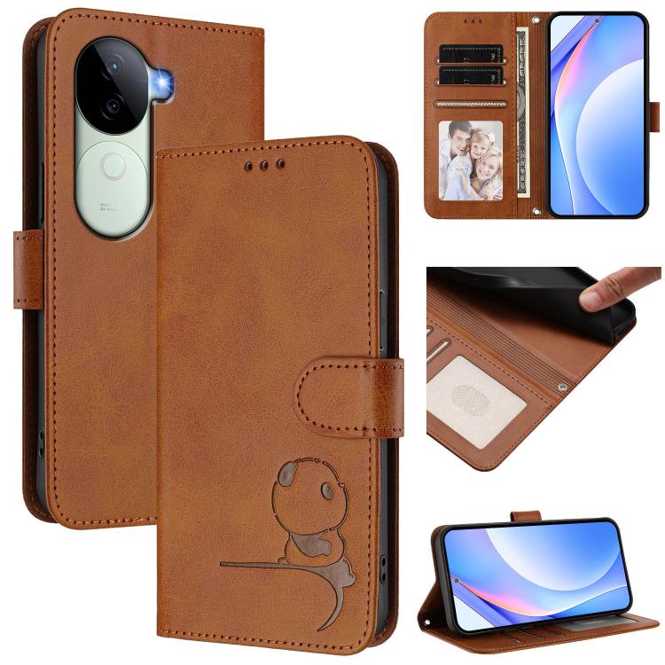 Litter Panda Embossing RFID Leather Phone Case with Lanyard, For vivo Y39 5G, For vivo Y29s 5G / Y04 5G, For vivo Y19s 4G / Y29 5G, For vivo S20, For vivo S20 Pro, For vivo Y300 / V40 Lite 5G IDN, For vivo X200 Pro mini, For vivo V40e / iQOO Z9s