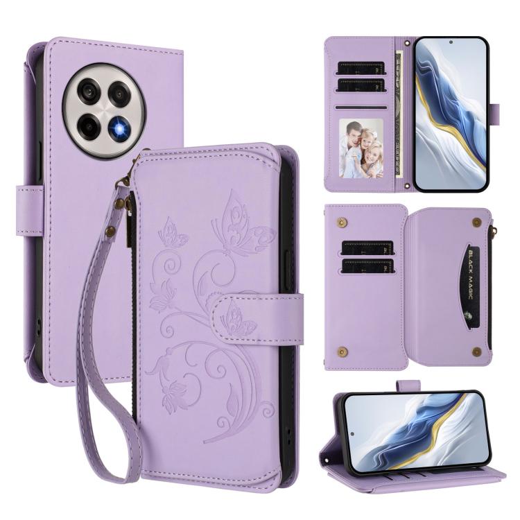 Butterfly Love Flower Multi-card Zipper Wallet Leather Phone Case, For OnePlus Turbo 6X Pro 5G, For OnePlus Turbo 6 / 6V 5G, For OnePlus Nord 5 5G / Ace 5 Ultra, For OnePlus Nord CE5 / Ace 5 Racing, For OnePlus 13T, For OnePlus 13R 5G / Ace 5 / 5 Pro
