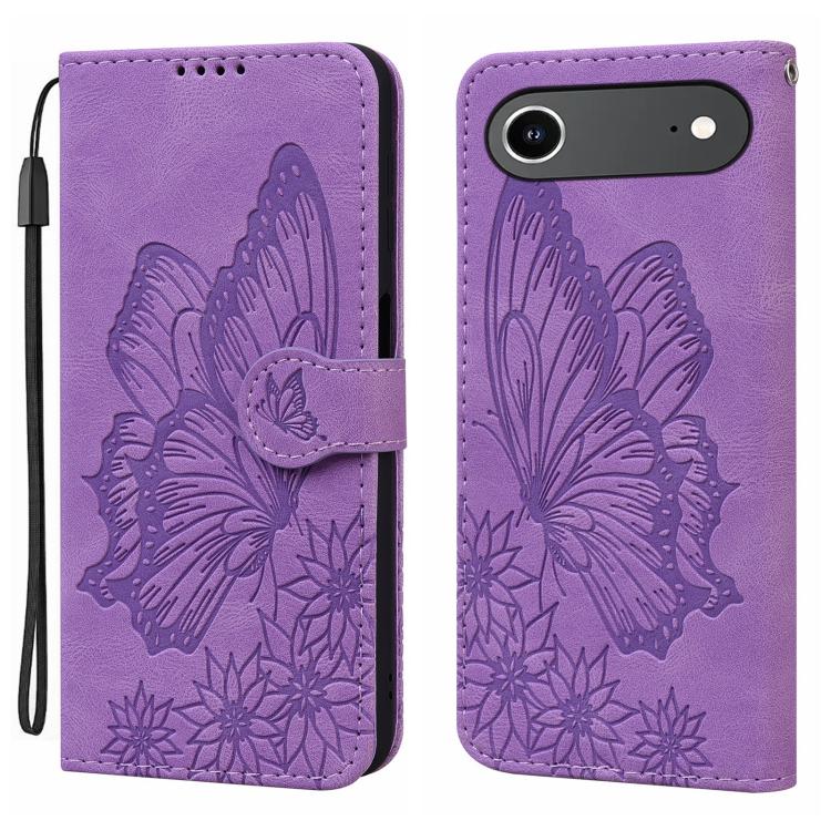 Retro Skin Feel Butterflies Embossing Horizontal Flip Leather Phone Case, For iPhone 18 Pro / 17 Pro, For iPhone 18 Pro Max / 17 Pro Max, For iPhone 17, For iPhone 17 Air